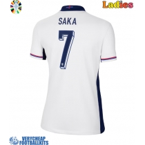 England Bukayo Saka #7 Replica Home Shirt Ladies Euro 2024 Short Sleeve